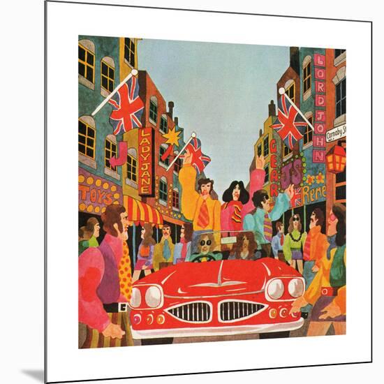 A Carnaby Scene, from 'Carnaby Street' by Tom Salter, 1970-Malcolm English-Mounted Giclee Print
