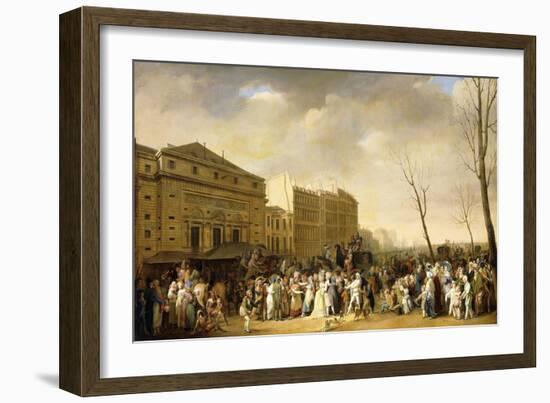 A Carnival on the Boulevard Du Crime, 1832-Louis Leopold Boilly-Framed Giclee Print