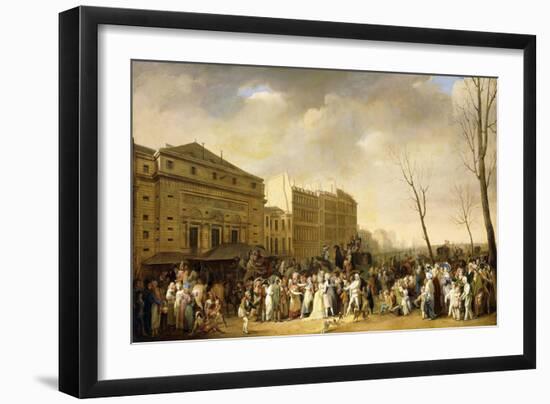 A Carnival on the Boulevard Du Crime, 1832-Louis Leopold Boilly-Framed Giclee Print