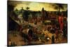 A Carnival on the Feast Day of St. George in a Village Near Antwerp-Abel Grimmer-Stretched Canvas