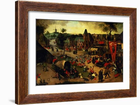 A Carnival on the Feast Day of St. George in a Village Near Antwerp-Abel Grimmer-Framed Giclee Print