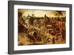 A Carnival on the Feastday of Saint George in a Village Near Antwerp-Abel Grimmer-Framed Giclee Print