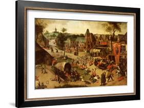 A Carnival on the Feastday of Saint George in a Village Near Antwerp-Abel Grimmer-Framed Giclee Print