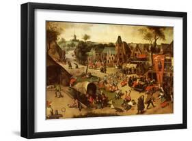 A Carnival on the Feastday of Saint George in a Village Near Antwerp-Abel Grimmer-Framed Giclee Print