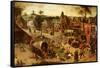 A Carnival on the Feastday of Saint George in a Village Near Antwerp-Abel Grimmer-Framed Stretched Canvas
