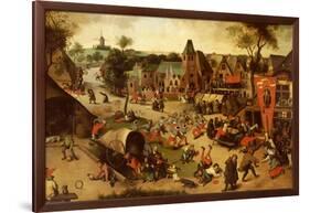 A Carnival on the Feastday of Saint George in a Village Near Antwerp-Abel Grimmer-Framed Giclee Print