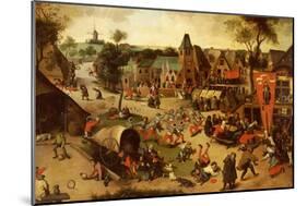 A Carnival on the Feastday of Saint George in a Village Near Antwerp-Abel Grimmer-Mounted Giclee Print