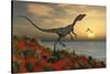 A Carnivorous Compsognathus Dinosaur-null-Stretched Canvas