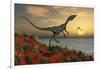 A Carnivorous Compsognathus Dinosaur-null-Framed Art Print