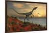 A Carnivorous Compsognathus Dinosaur-null-Framed Art Print