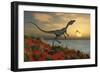 A Carnivorous Compsognathus Dinosaur-null-Framed Premium Giclee Print