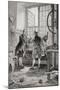 A Carpenter and His Client in an 18th Century French Carpenter's Workshop-null-Mounted Giclee Print