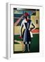 A Carpenter (Oil on Canvas)-Kazimir Severinovich Malevich-Framed Giclee Print