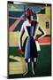 A Carpenter (Oil on Canvas)-Kazimir Severinovich Malevich-Mounted Giclee Print