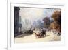 A Carriage at Hyde Park Corner, London, (Pencil, W/C, Bodycolour Heightened with White)-Eugene-Louis Lami-Framed Giclee Print