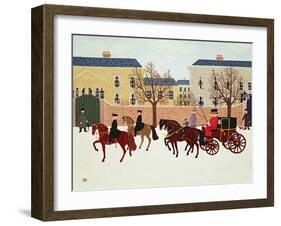 A Carriage Escorted by Police-Vincent Haddelsey-Framed Giclee Print