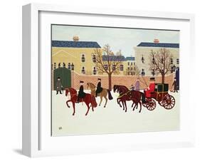 A Carriage Escorted by Police-Vincent Haddelsey-Framed Giclee Print