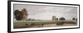 A Carriage in the Park at Luton being met by Riders and Frisking Foals-Paul Sandby-Framed Premium Giclee Print