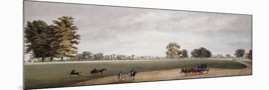 A Carriage in the Park at Luton being met by Riders and Frisking Foals-Paul Sandby-Mounted Premium Giclee Print
