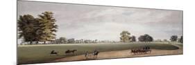 A Carriage in the Park at Luton being met by Riders and Frisking Foals-Paul Sandby-Mounted Premium Giclee Print