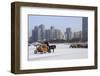 A Carriage on the Icebound Songhua River in Harbin, Heilongjiang, China, Asia-Gavin Hellier-Framed Photographic Print