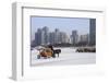 A Carriage on the Icebound Songhua River in Harbin, Heilongjiang, China, Asia-Gavin Hellier-Framed Photographic Print