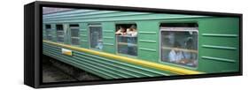 A Carriage on the Trans-Siberian Express Train, Siberia, Russia, Europe-Bruno Morandi-Framed Stretched Canvas