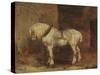 A Cart-Horse (Oil on Canvas)-Theodore Gericault-Stretched Canvas