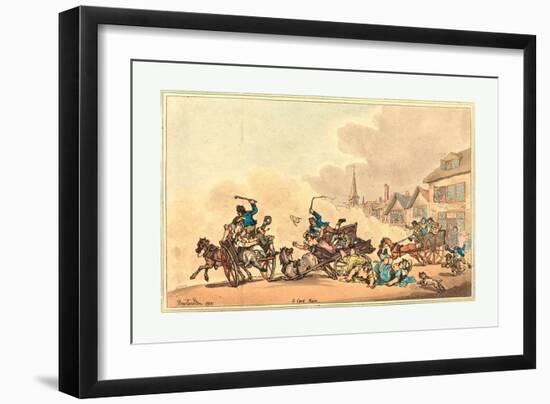 A Cart Race, 1788-Thomas Rowlandson-Framed Giclee Print