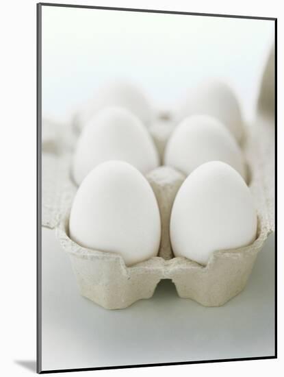 A Carton of Six White Eggs-null-Mounted Photographic Print