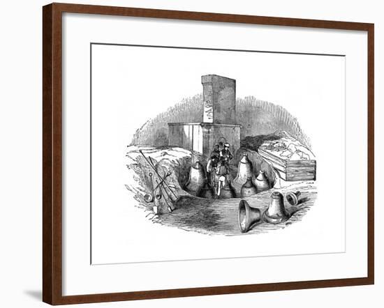 A Casting-Pit of a Bell Foundry, C. 1830-null-Framed Giclee Print