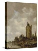 A Castle by a River, 1647-Jan Van Goyen-Stretched Canvas