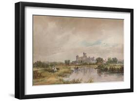 'A Castle by a River', c1851, (1938)-Alfred Vickers-Framed Giclee Print