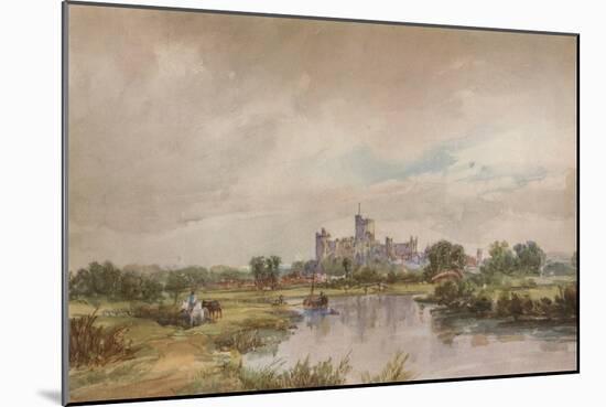 'A Castle by a River', c1851, (1938)-Alfred Vickers-Mounted Giclee Print