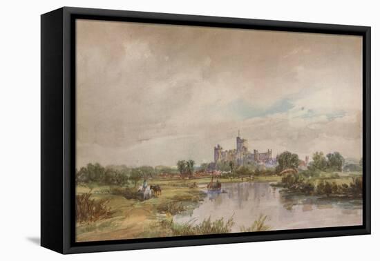 'A Castle by a River', c1851, (1938)-Alfred Vickers-Framed Stretched Canvas