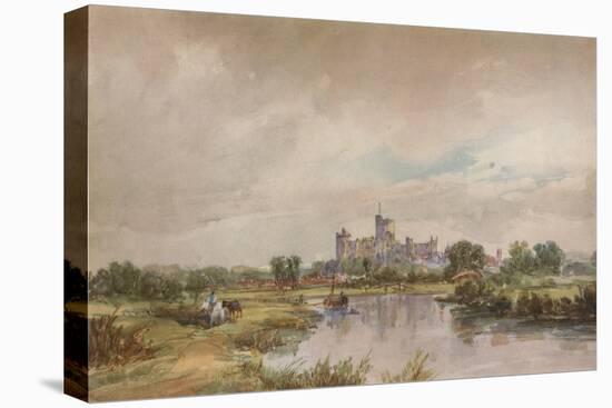 'A Castle by a River', c1851, (1938)-Alfred Vickers-Stretched Canvas