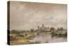 'A Castle by a River', c1851, (1938)-Alfred Vickers-Stretched Canvas