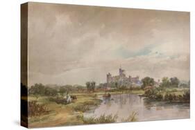 'A Castle by a River', c1851, (1938)-Alfred Vickers-Stretched Canvas