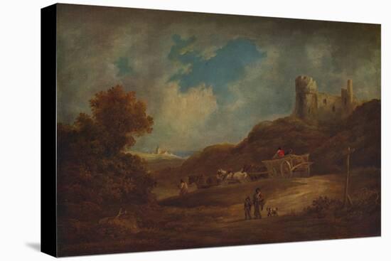 A Castle, with Waggon and Horses', c1886, (1938)-Francis Towne-Stretched Canvas