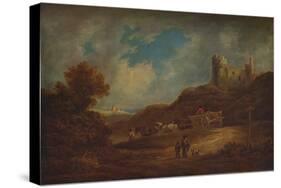 A Castle, with Waggon and Horses', c1886, (1938)-Francis Towne-Stretched Canvas