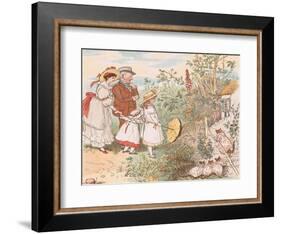 A Cat and Her Kittens Came Tumbling In-Randolph Caldecott-Framed Giclee Print