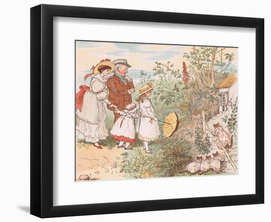 A Cat and Her Kittens Came Tumbling In-Randolph Caldecott-Framed Giclee Print