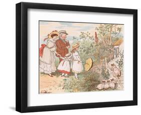 A Cat and Her Kittens Came Tumbling In-Randolph Caldecott-Framed Giclee Print