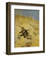 A Cat Basking in the Sun, 1884-Bruno Andreas Liljefors-Framed Giclee Print