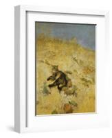 A Cat Basking in the Sun, 1884-Bruno Andreas Liljefors-Framed Giclee Print