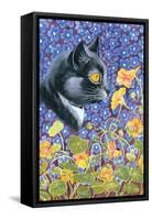 A Cat in a Sea of Flowers-Louis Wain-Framed Stretched Canvas