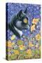 A Cat in a Sea of Flowers-Louis Wain-Stretched Canvas