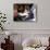 A Cat Joins its Owner Reading a Book at a Tokyo Cafe-null-Photographic Print displayed on a wall