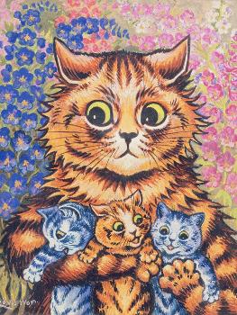 Kaleidoscope Cats II' Giclee Print - Louis Wain