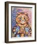 A Cat with her Kittens-Louis Wain-Framed Giclee Print